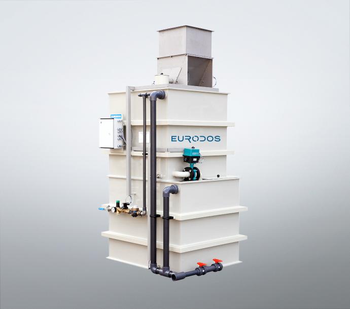 Eurodos polymer dissolving station Eurofloc two-chamber tower system